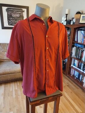 Cubavera Short Sleeve Cuban Shirt Retro XXL